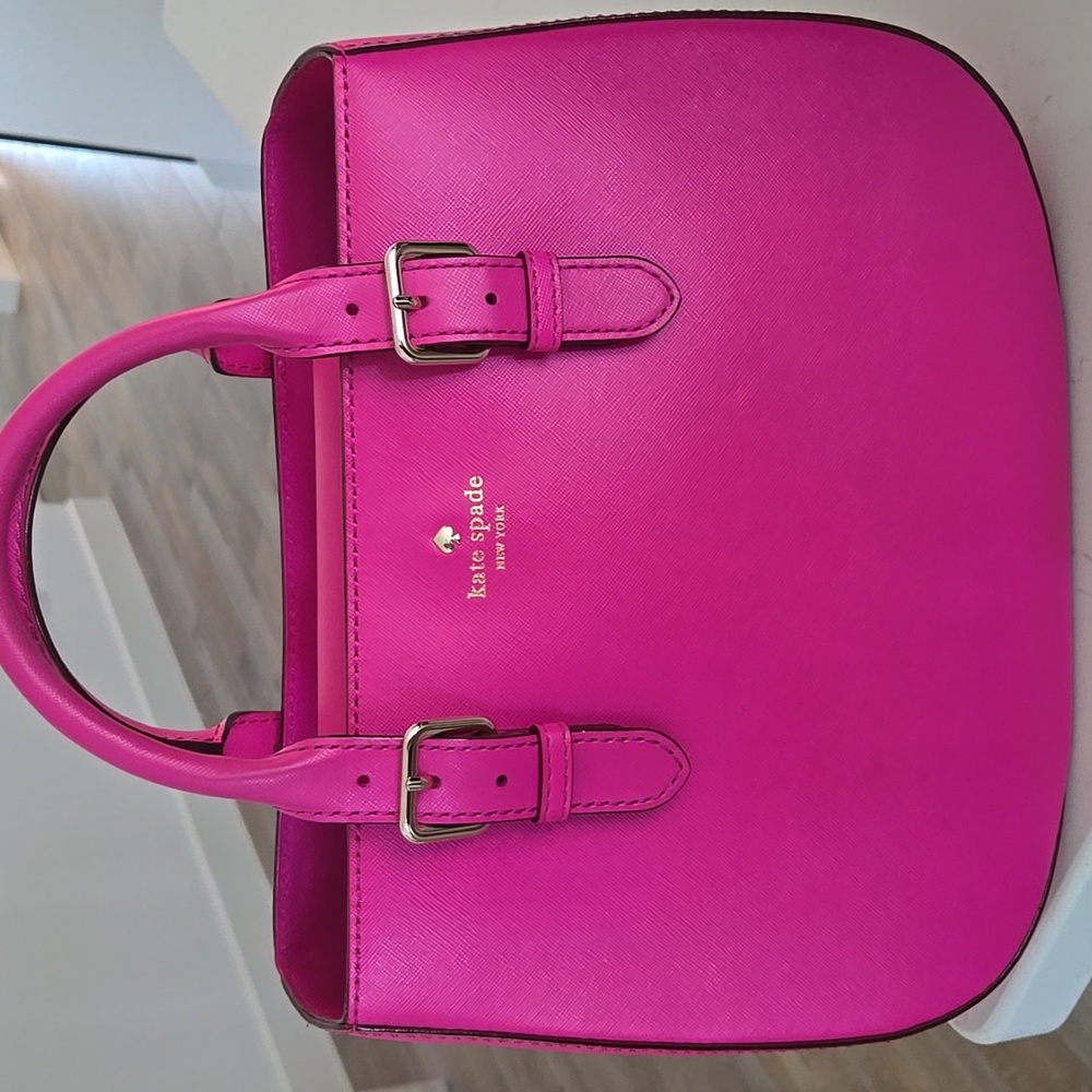Kate Spade Charlotte Street Slyvie Bag Fuchsia Pink Satchel Top Handle Crossbody